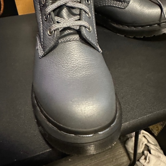 Dr. Martens Navy Leather Boots - Picture 11 of 14